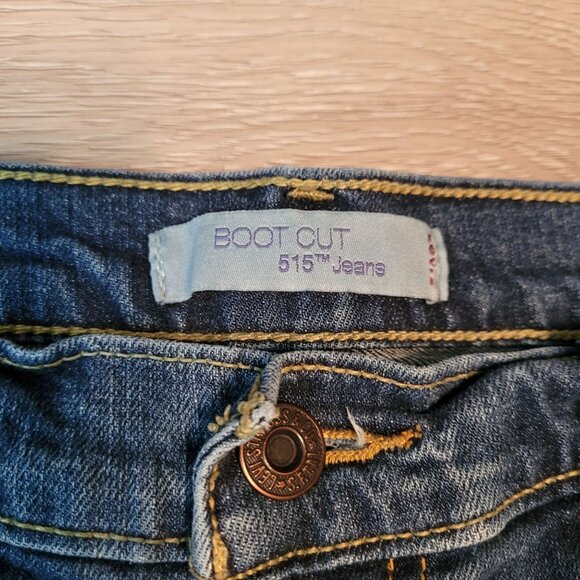 Levi's Jeans 10 S Bootcut 515 Mid Rise Button Flap Pockets Rivets Western - Picture 4 of 11